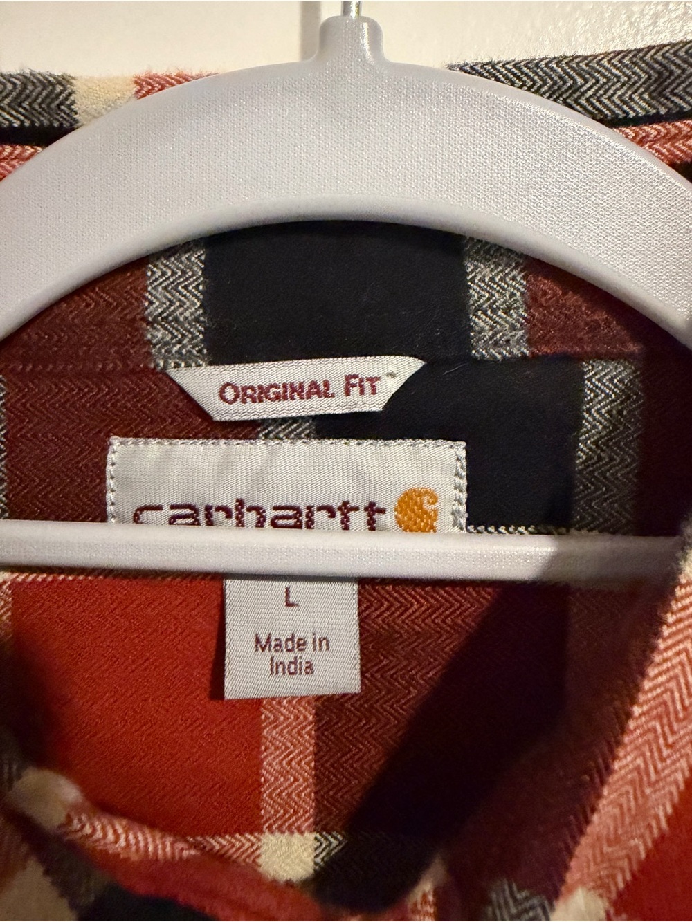 CARHARTT® RUGGED FLEX® RELAXED FIT FLANNEL FLEECE-LINED PLAID SHIRT - Picture 5 of 6